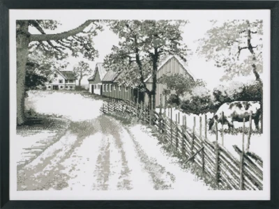Zestaw do haftu Graficzna zagroda 42 x 58 cm