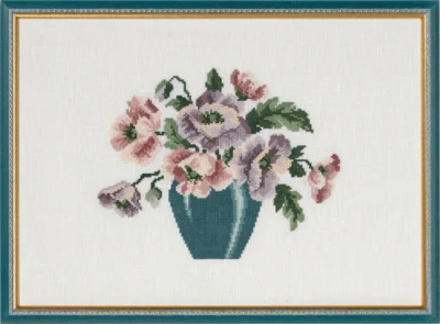 Zestaw do haftu Wazon z Anemonami 38 x 27 cm