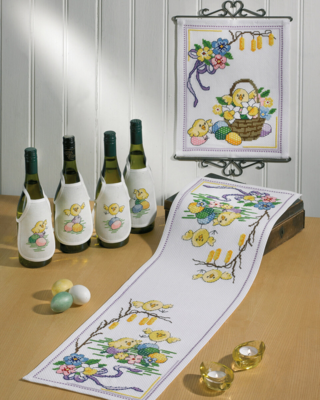 Zestaw do haftu Kurczaczki wielkanocne 28 x 95 cm