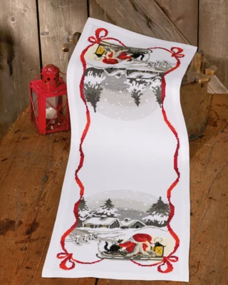 Zestaw do haftowania Święty Mikołaj w nocy 34 x 100 cm
