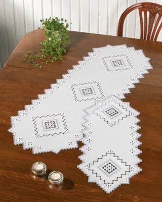 Zestaw do haftu Szary Hardanger 39 x 105 cm