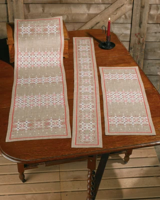 Zestaw do haftu Obramowania na lnie 36 x 123 cm