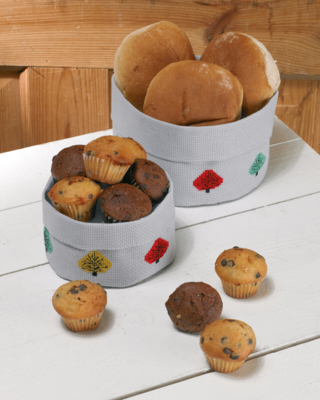 Zestaw do haftu Duży kosz z drzewami 17 Ø