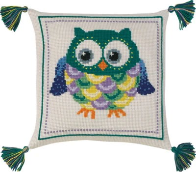 Zestaw do haftowania Poduszka dziecięca sowa 30 x 30 cm