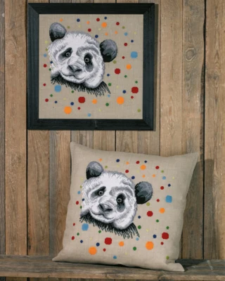 Zestaw do haftu Panda 60 x 60 cm