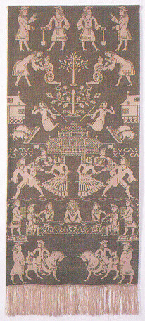 Zestaw do haftu Beiderwand niebieski 81 x 193 cm