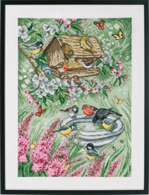 Zestaw do haftu Ptaki w ogrodzie 45 x 59 cm