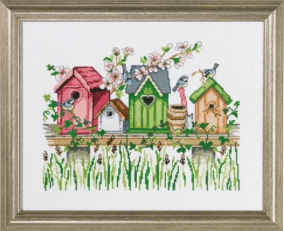 Zestaw do haftu Półka z domkami dla ptaków R5311 37 x 29 cm