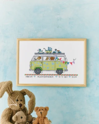 Zestaw do haftu Autobus chłopięcy R5799 30 x 20 cm