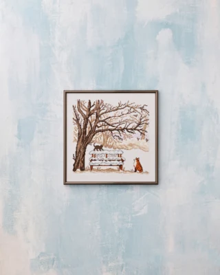 Zestaw do haftu Zimowy lis 30 x 30 cm