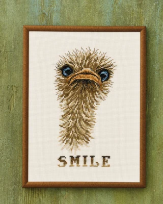 Zestaw do haftu "Smile" struś 18x24 cm R5703