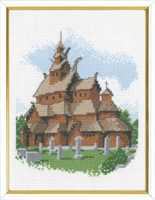 Zestaw do haftu Kościół klepkowy R5611 17 x 22 cm