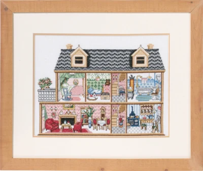 Zestaw do haftu Antyczny domek dla lalek R5488/00 39 x 32 cm