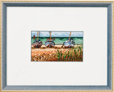 Zestaw do haftu Łodzie na plaży R5402/22 23 x 18 cm