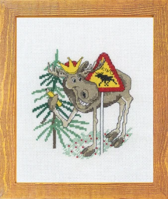Zestaw do haftu Łoś Król 15 x 20 cm