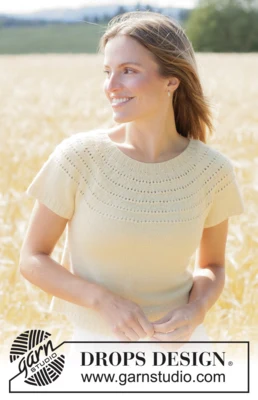 268-32 Spring Rings Top by DROPS Design