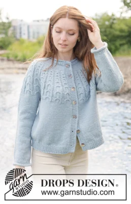 273-12 River Dream Cardigan by DROPS Design